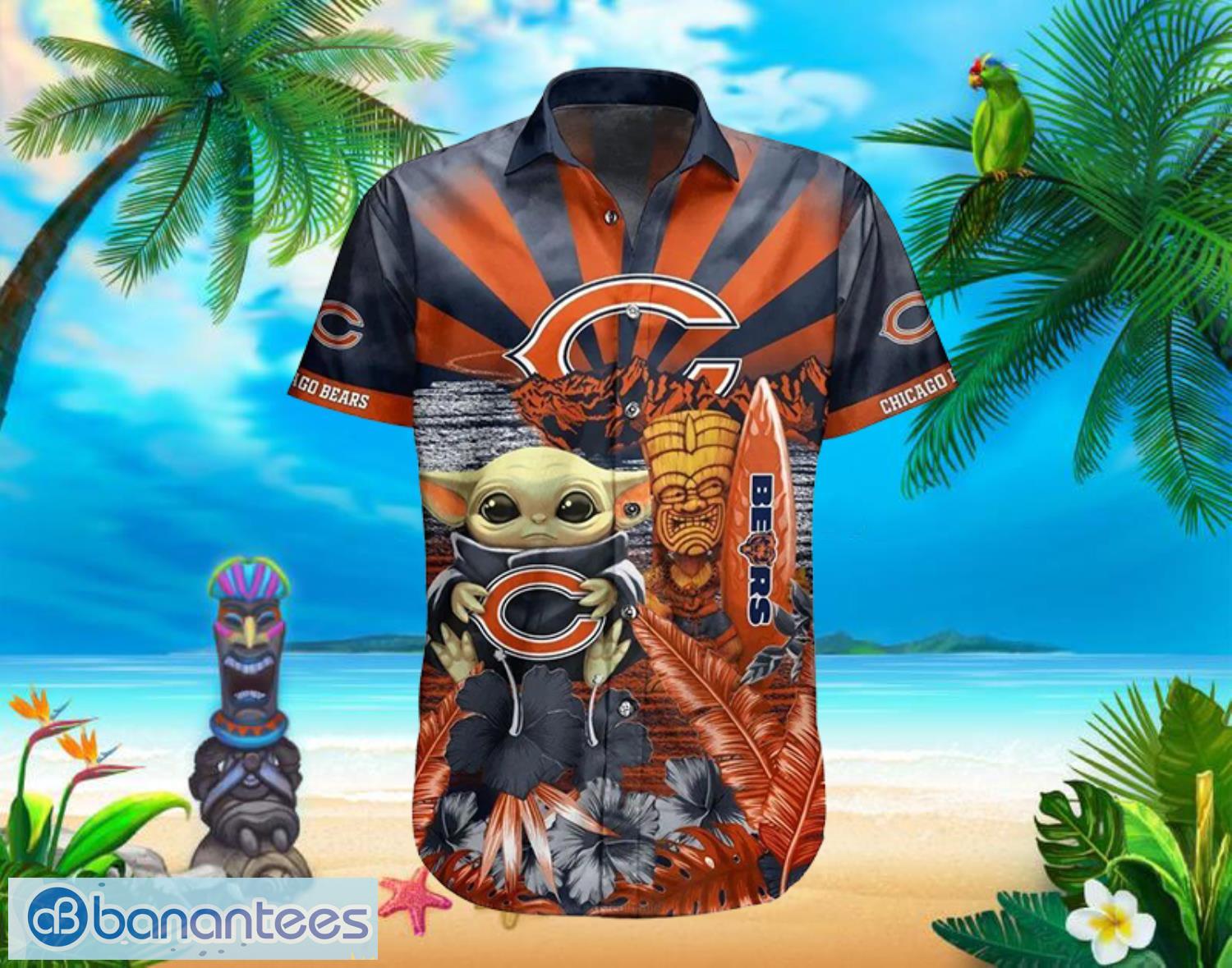 Bears Baby Yoda Star Wars Beach Summer Hawaiian Shirt Full Over Print Product Photo 2