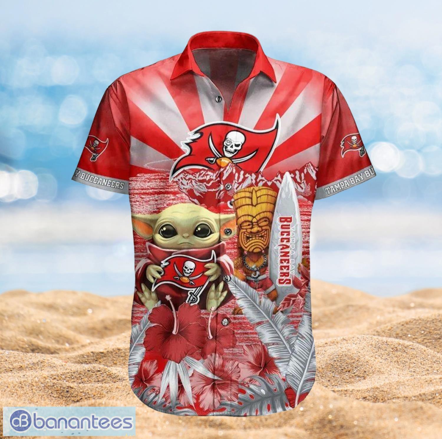 Buccaneers Baby Yoda Star Wars Beach Summer Hawaiian Shirt Full Over Print Product Photo 2