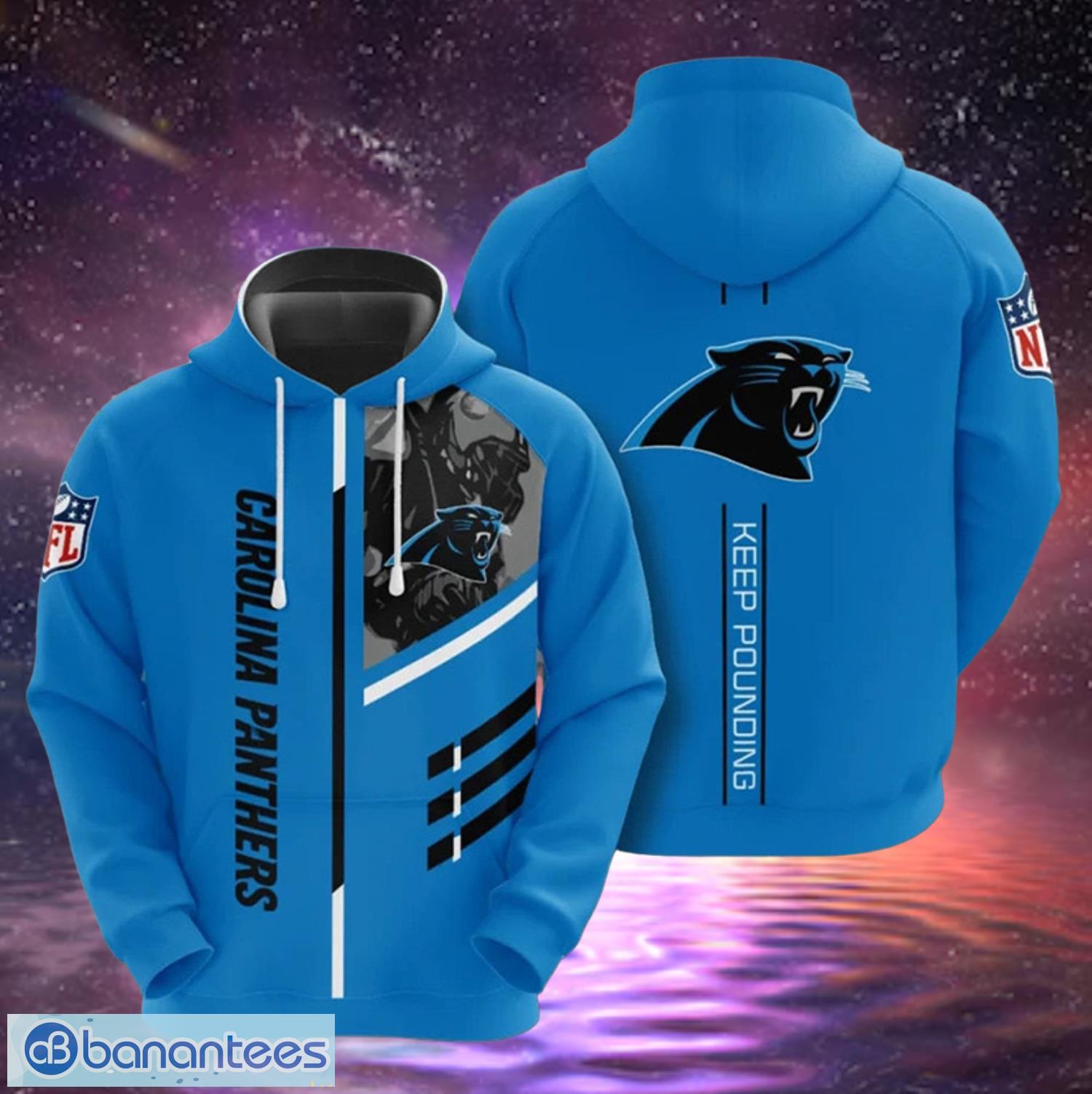 Carolina Panthers Blue Hoodies Full Over Print Product Photo 1
