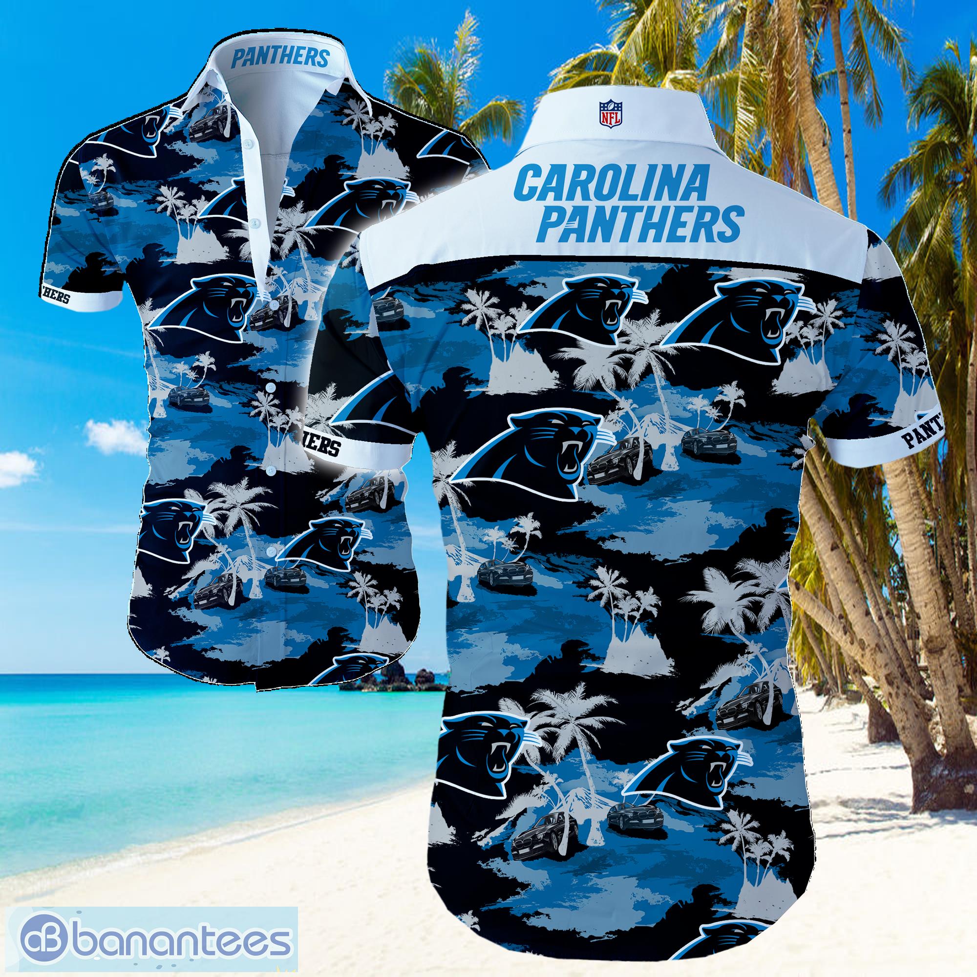 Carolina Panthers Logo Hawaiian Summer Beach Shirt Full Print Product Photo 1