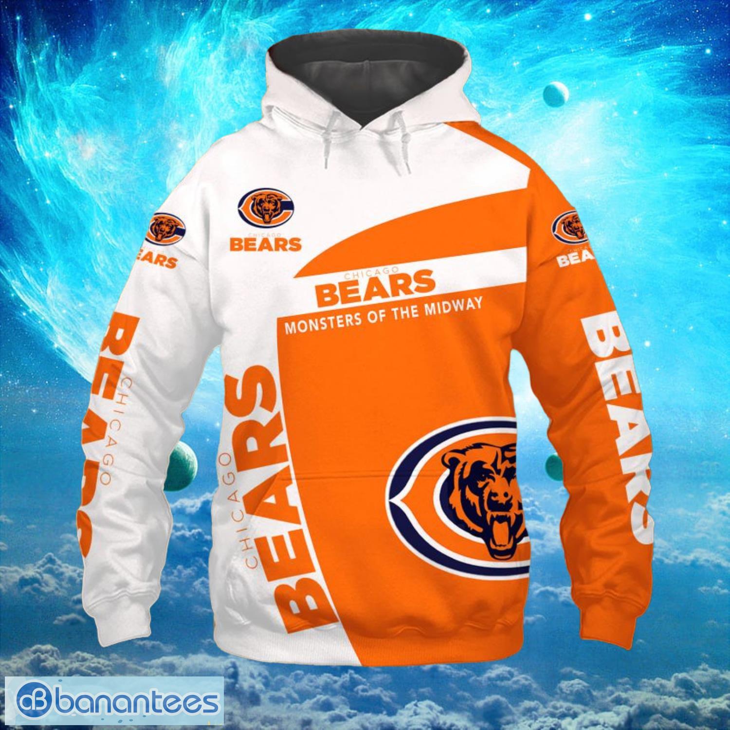 Chicago Bears Light Background Hoodies Full Over Print Product Photo 2