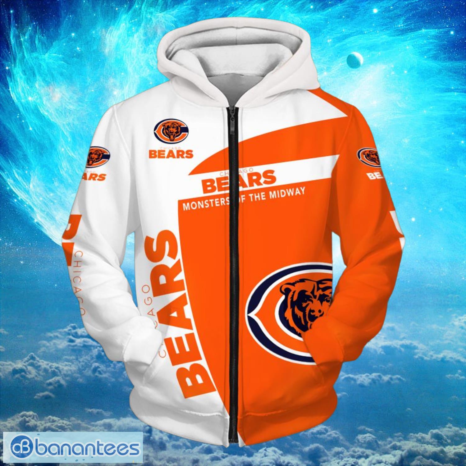Chicago Bears Light Background Hoodies Full Over Print Product Photo 1