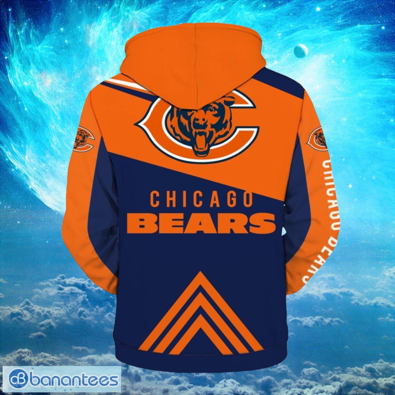 Chicago Bears Logo NFL Football Zipper Hoodies Full Over Print Product Photo 2