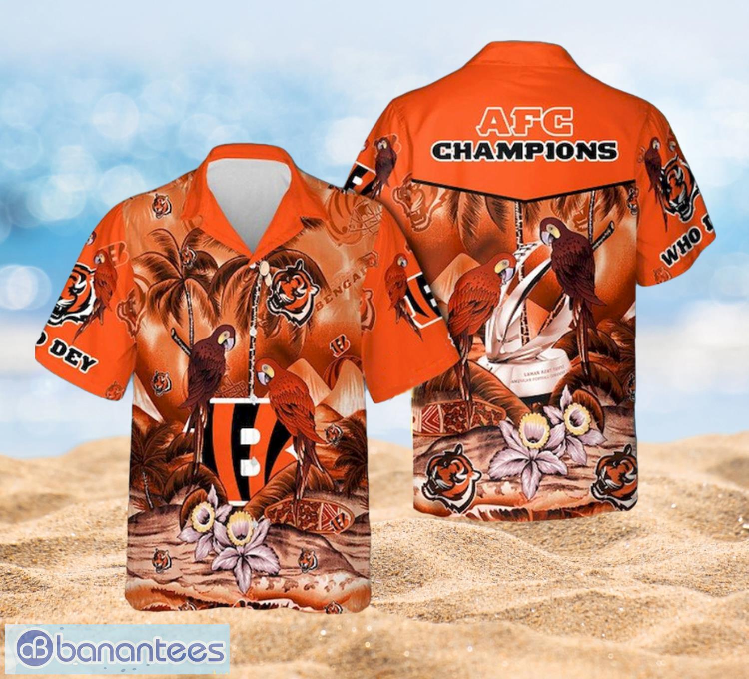 Cincinnati Bengals AFC Champions  Aloha Beach Hawaiian Shirt Full Over Print Product Photo 1