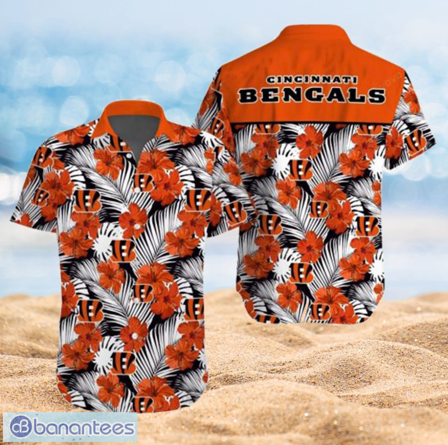 Cincinnati Bengals Hawaiian Summer Beach Shirt Pink Full Over Print -  YesItCustom