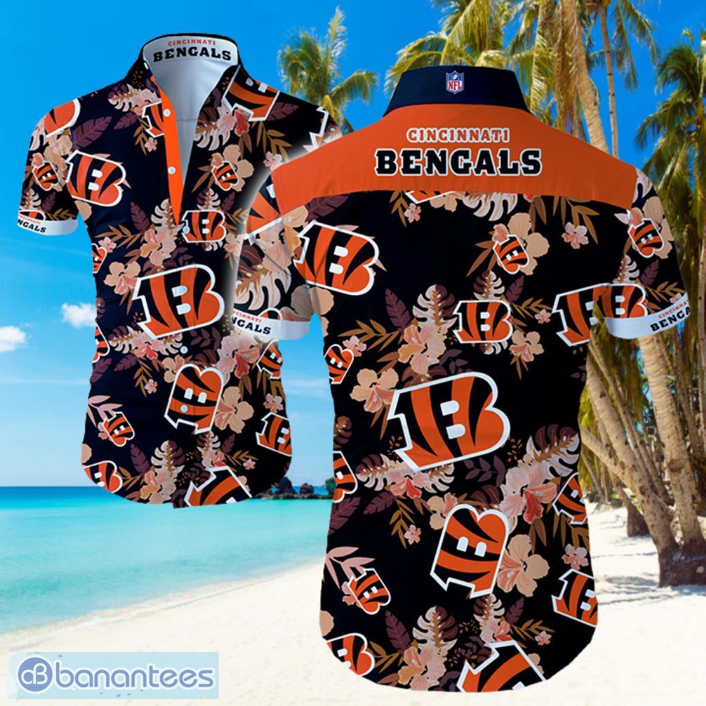 Cincinnati Bengals Logo Dark Shirt Hawaiian Summer Beach Shirt Full Print Product Photo 1
