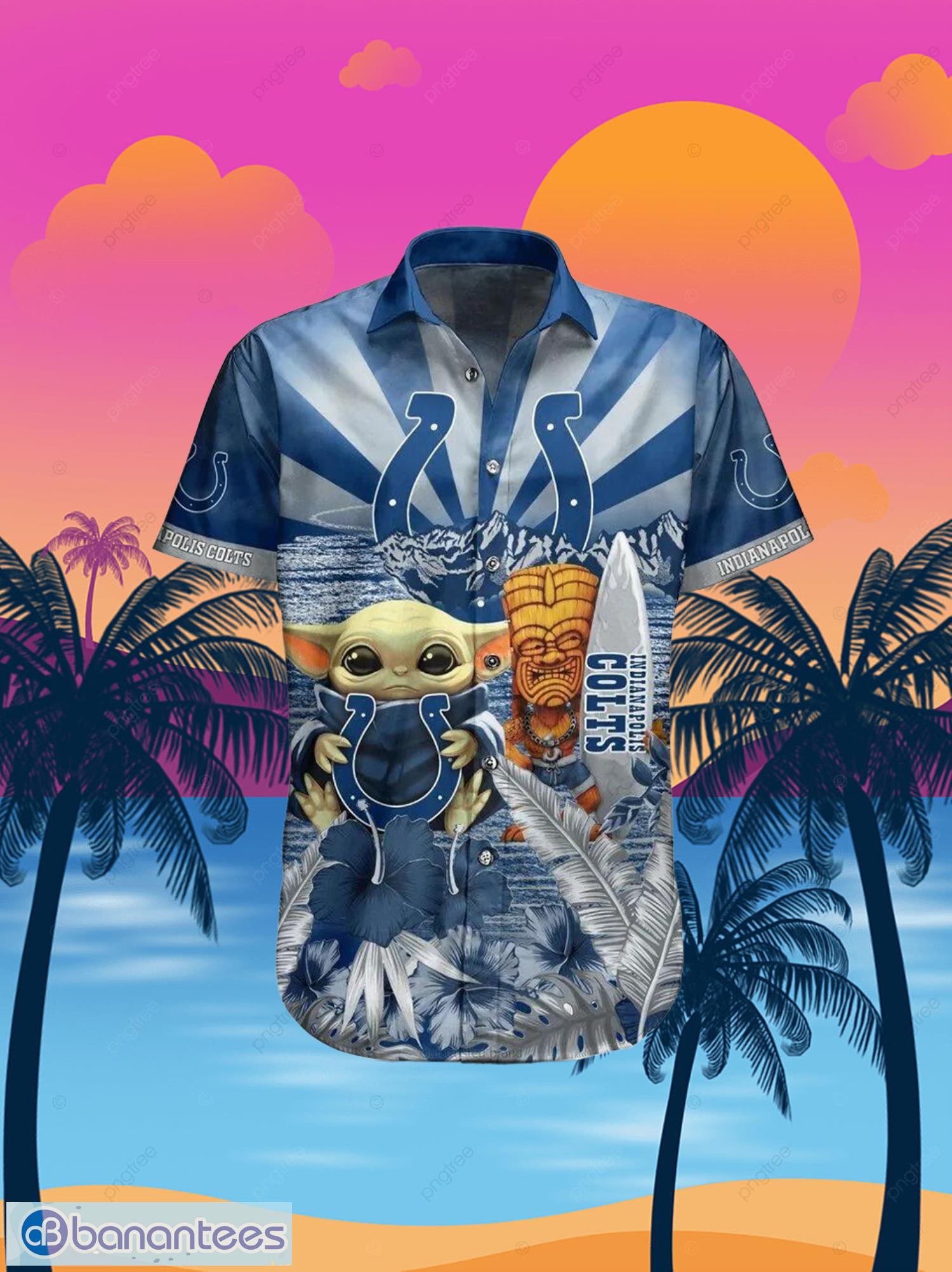 Colts Baby Yoda Star Wars Beach Summer Hawaiian Shirt Full Over Print Product Photo 2