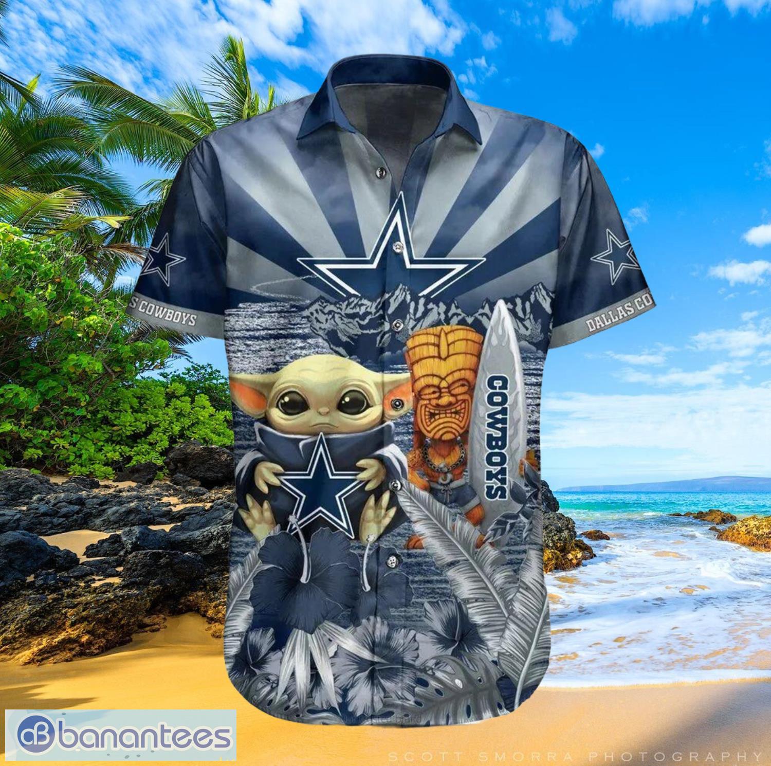 Cowboys Baby Yoda Star Wars Beach Summer Hawaiian Shirt Full Over Print Product Photo 2