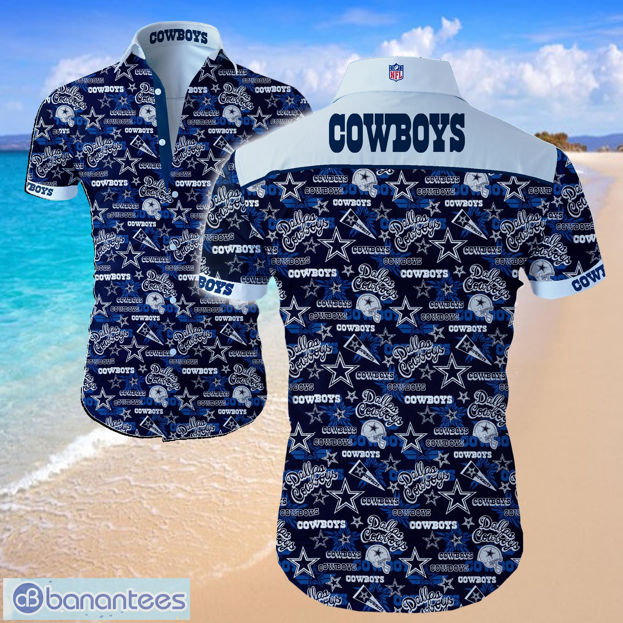 Dallas Cowboys Football NFL Hawaiian Summer Beach Shirt Full Print Product Photo 1