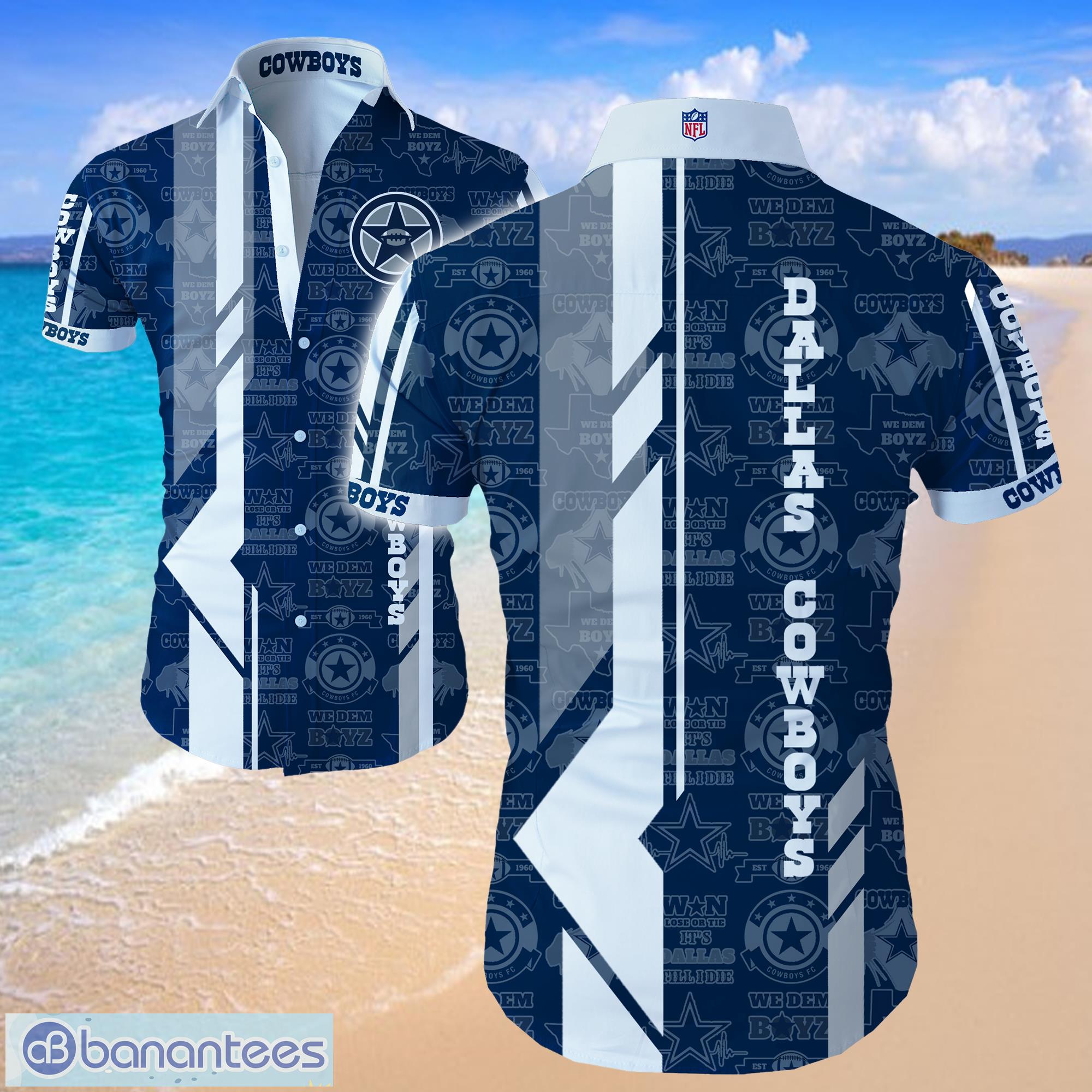 Dallas Cowboys Logo Football Hawaiian Summer Beach Shirt Full Print Product Photo 1