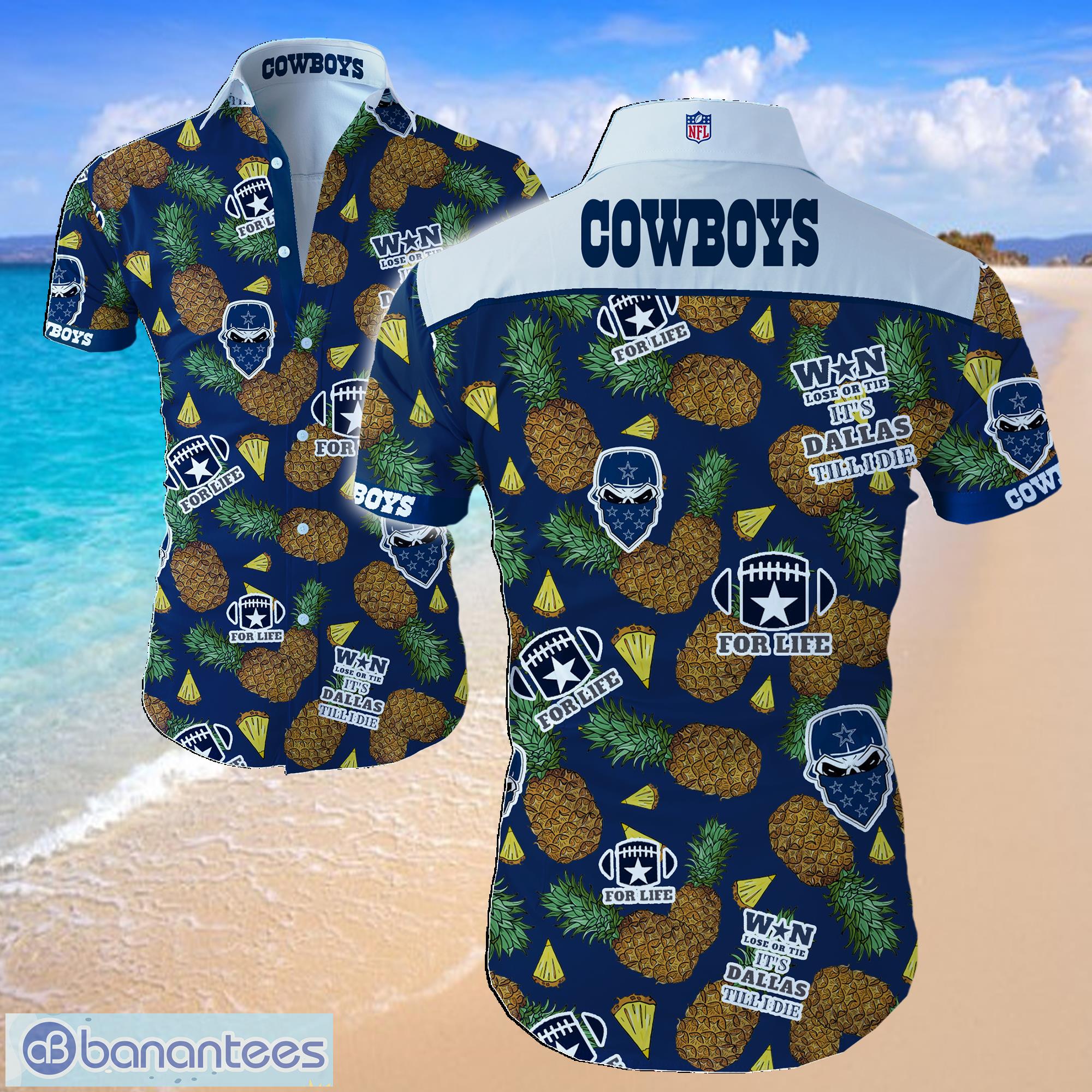 Dallas Cowboys Logo Pineapple Hawaiian Summer Beach Shirt Full Print Product Photo 1