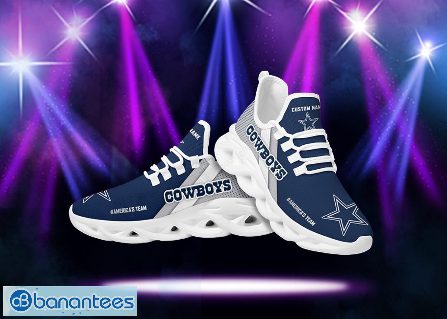 Dallas Cowboys NFL Max Soul Shoes Personalized Name Product Photo 1