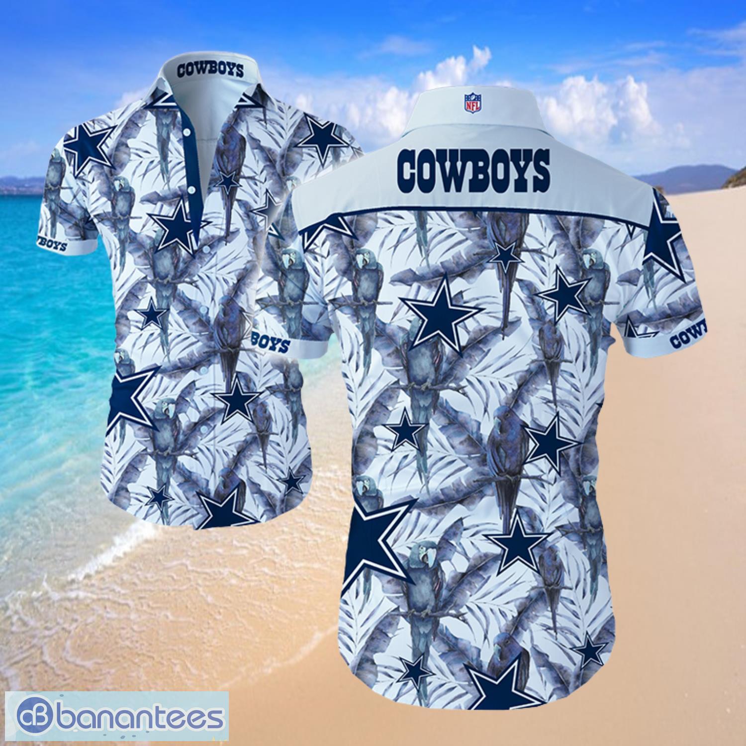 Dallas Cowboys NFL White Shirt Hawaiian Summer Beach Shirt Full Print Product Photo 1