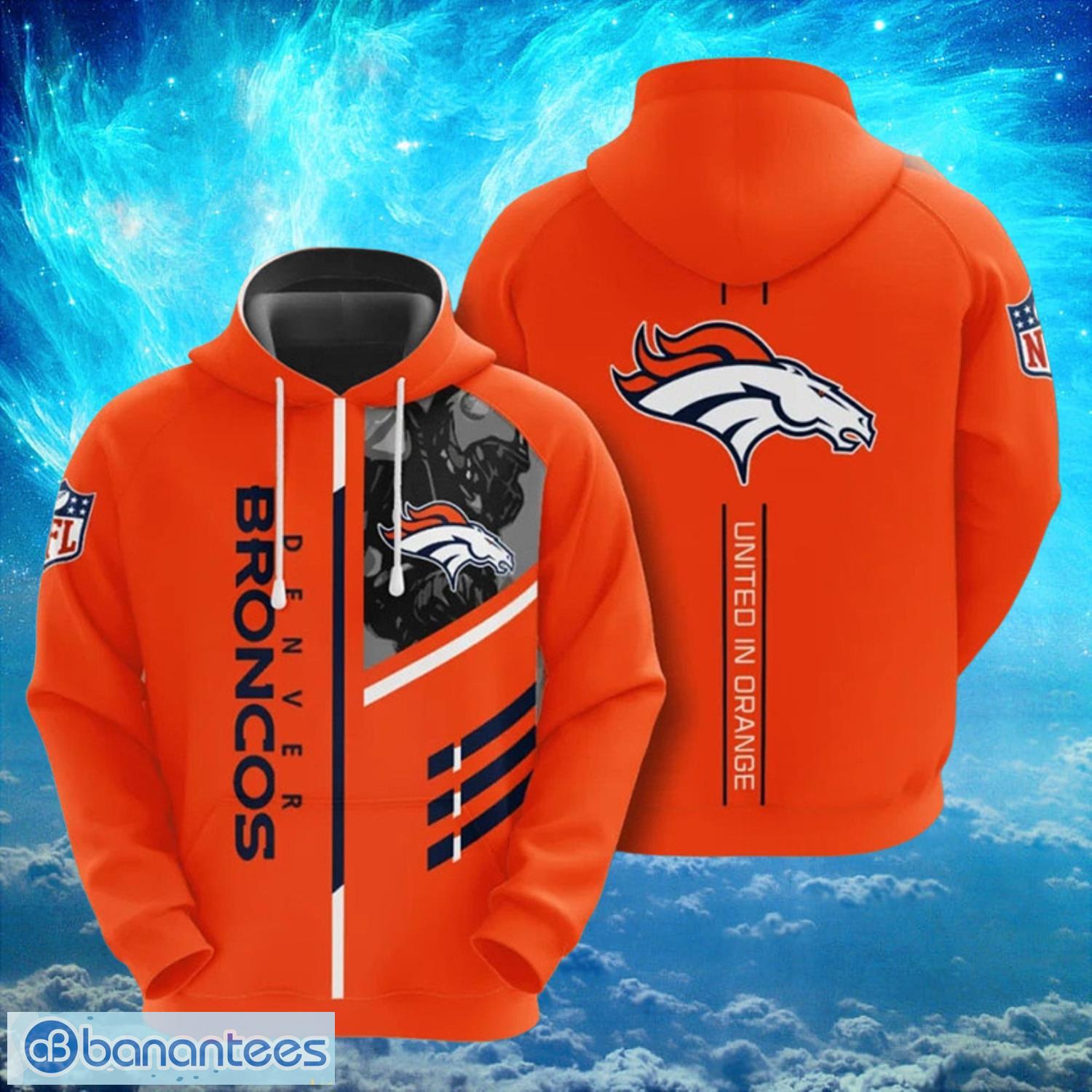 Denver Broncos Logo LightHoodies Full Over Print Product Photo 1