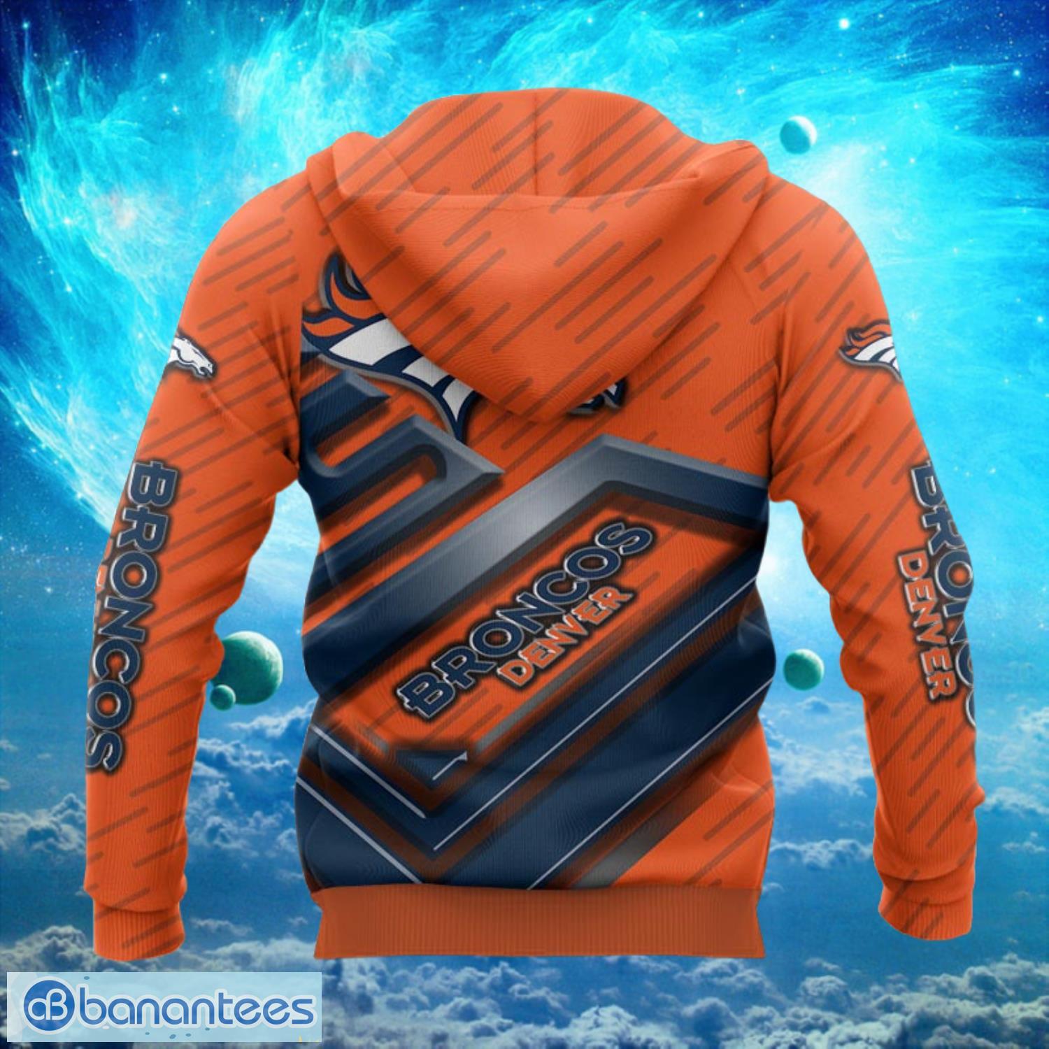 Denver Broncos Zip Orange Type Hoodies Print Full Product Photo 2