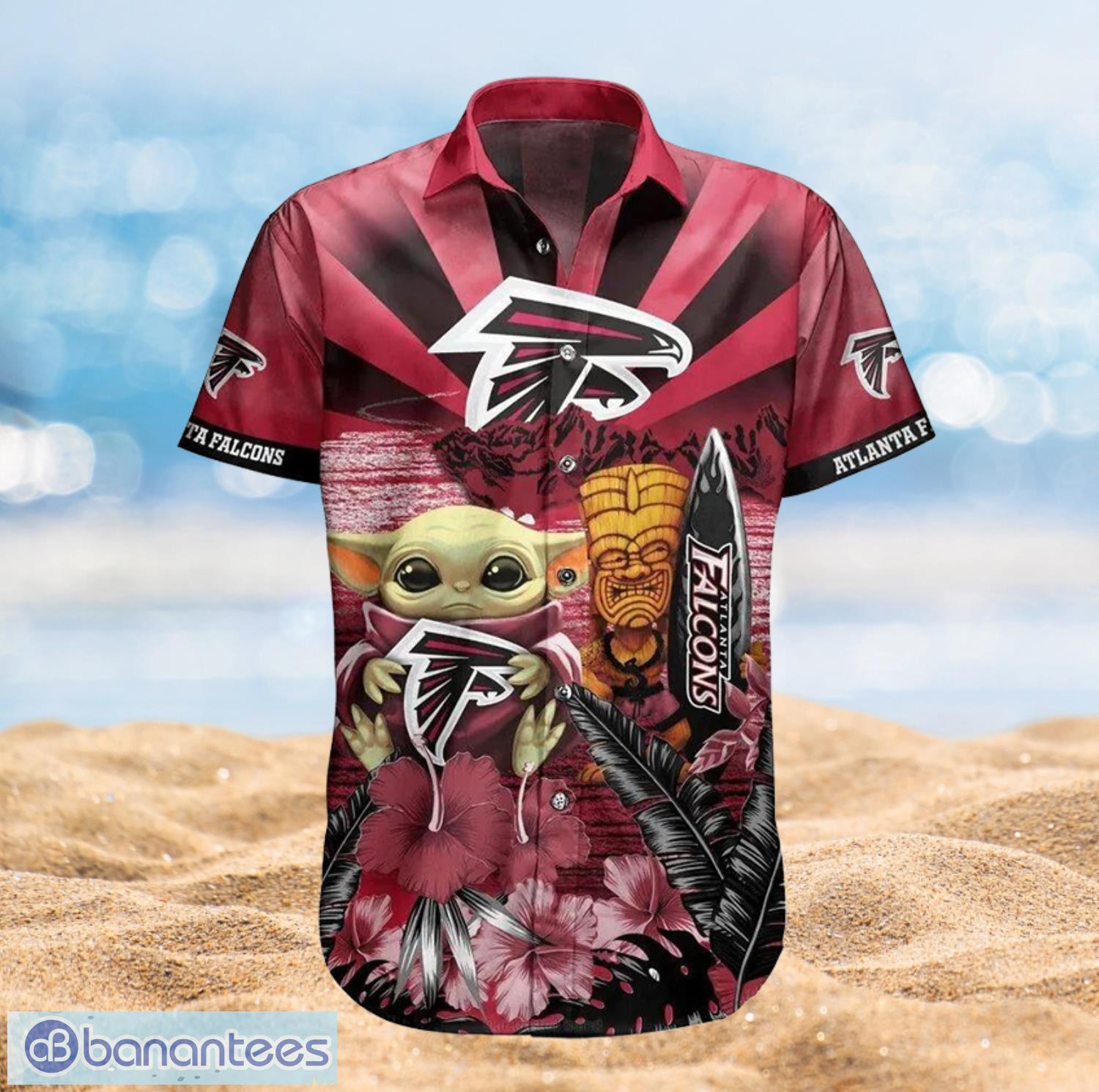 Falcons Baby Yoda Star Wars Beach Summer Hawaiian Shirt Full Over Print Product Photo 2