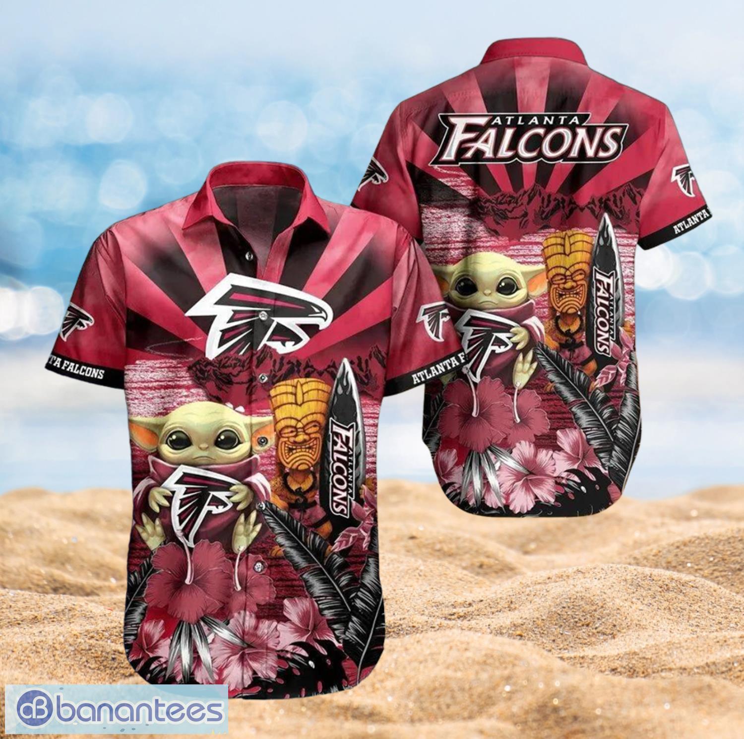 Falcons Baby Yoda Star Wars Beach Summer Hawaiian Shirt Full Over Print Product Photo 1