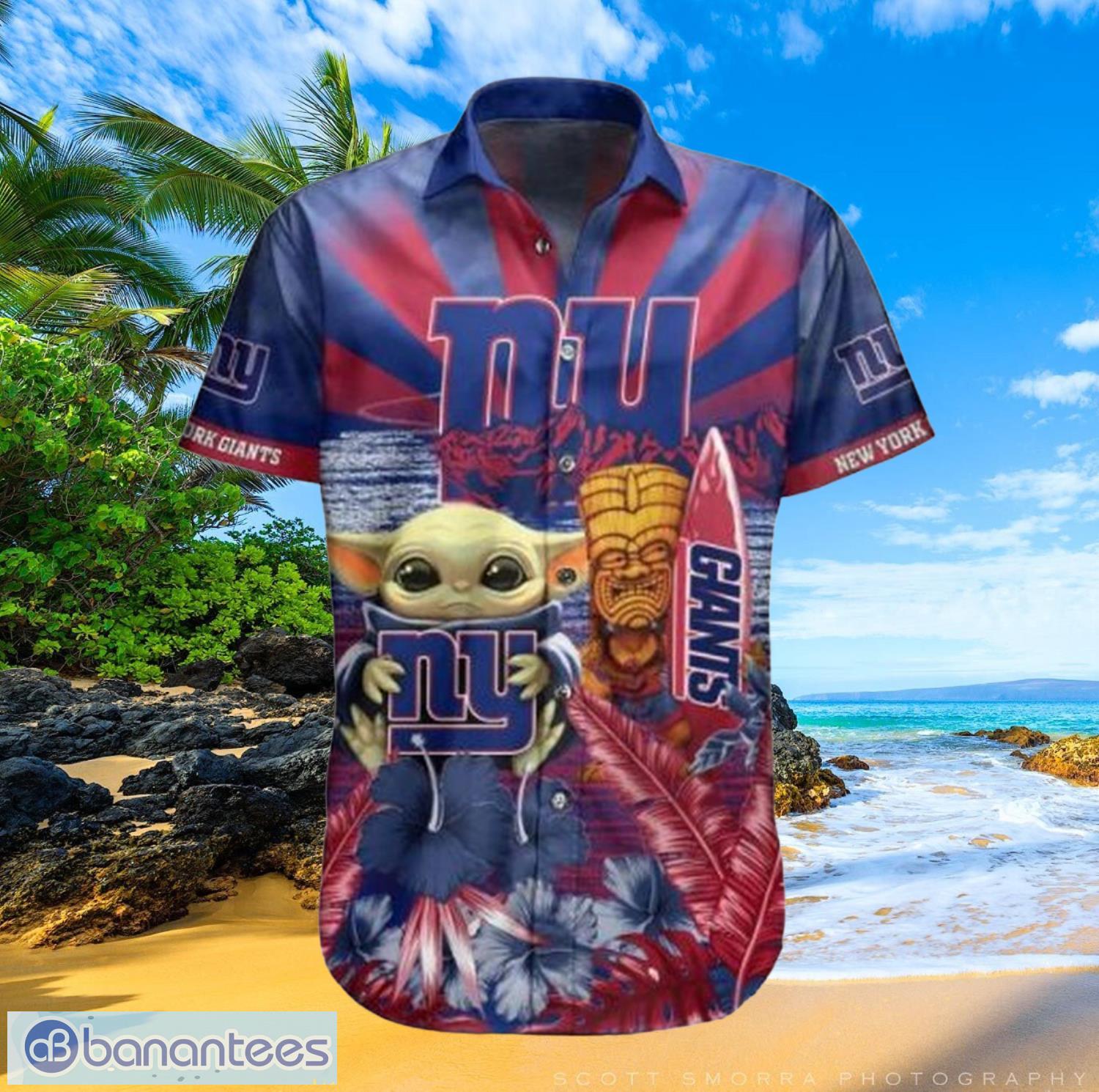 Giants Baby Yoda Star Wars Beach Summer Hawaiian Shirt Full Over Print Product Photo 2