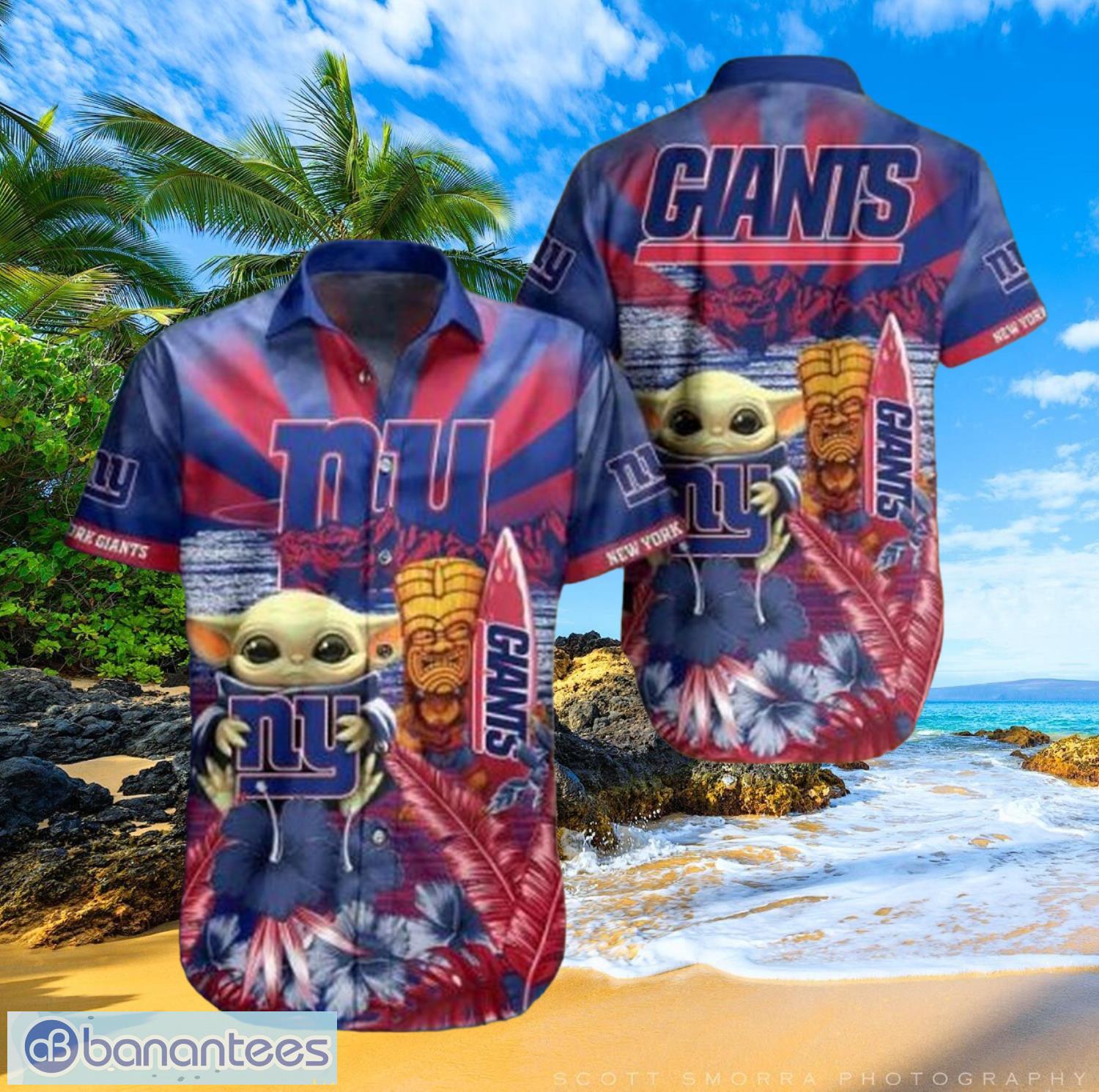 Giants Baby Yoda Star Wars Beach Summer Hawaiian Shirt Full Over Print Product Photo 1