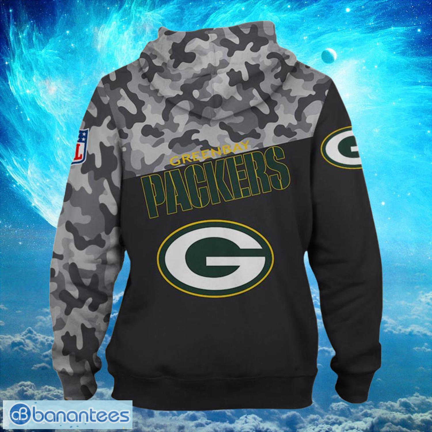 Green Bay Packers Logo Dark Hoodies Full Over Print Product Photo 2