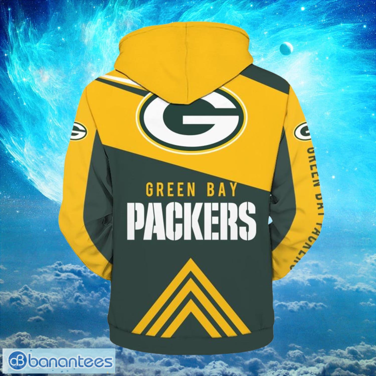 Green Bay Packers Logo Zip Light Hoodies Full Over Print Product Photo 2