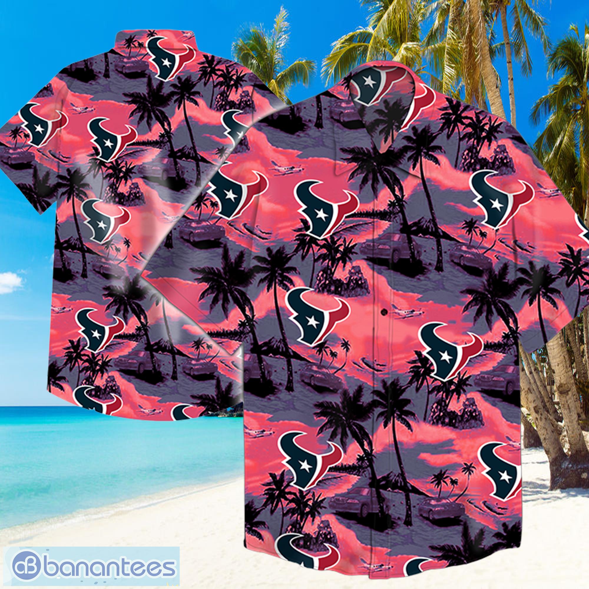 Houston Texans Logo NFL Hawaiian Summer Beach Shirt Full Print Product Photo 1