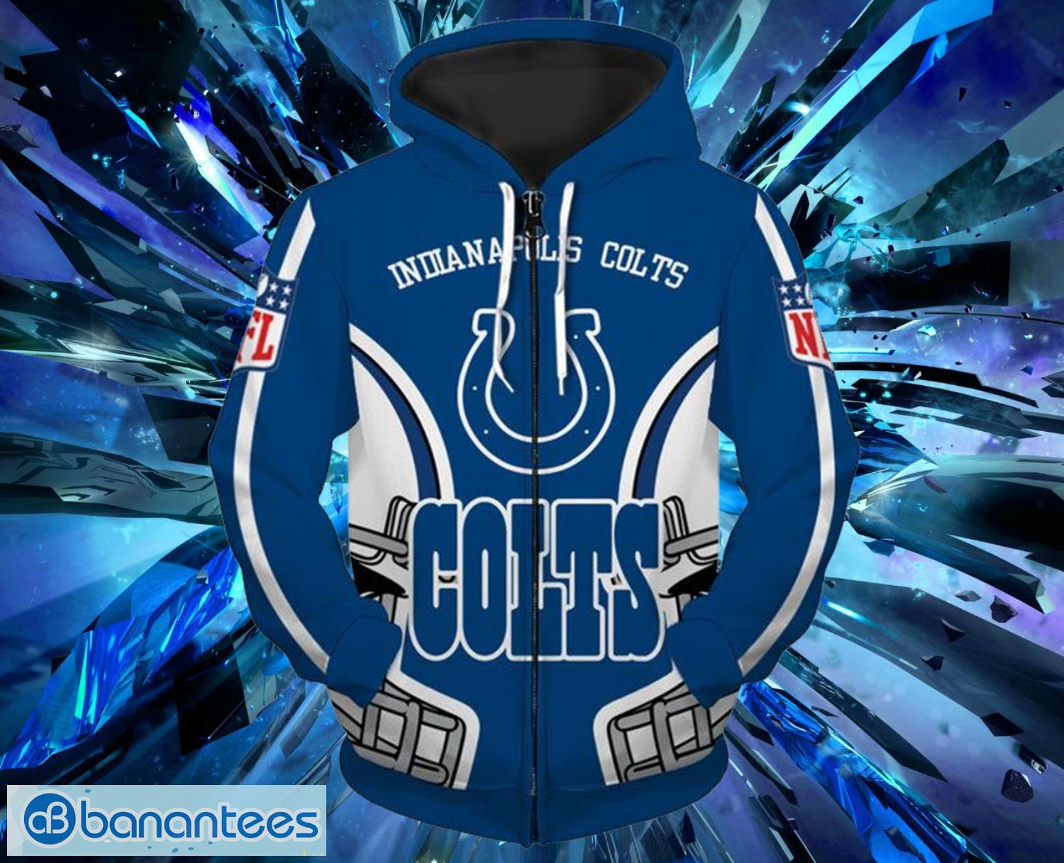 Indianapolis Colts Blue Hoodies Full Over Print Product Photo 2