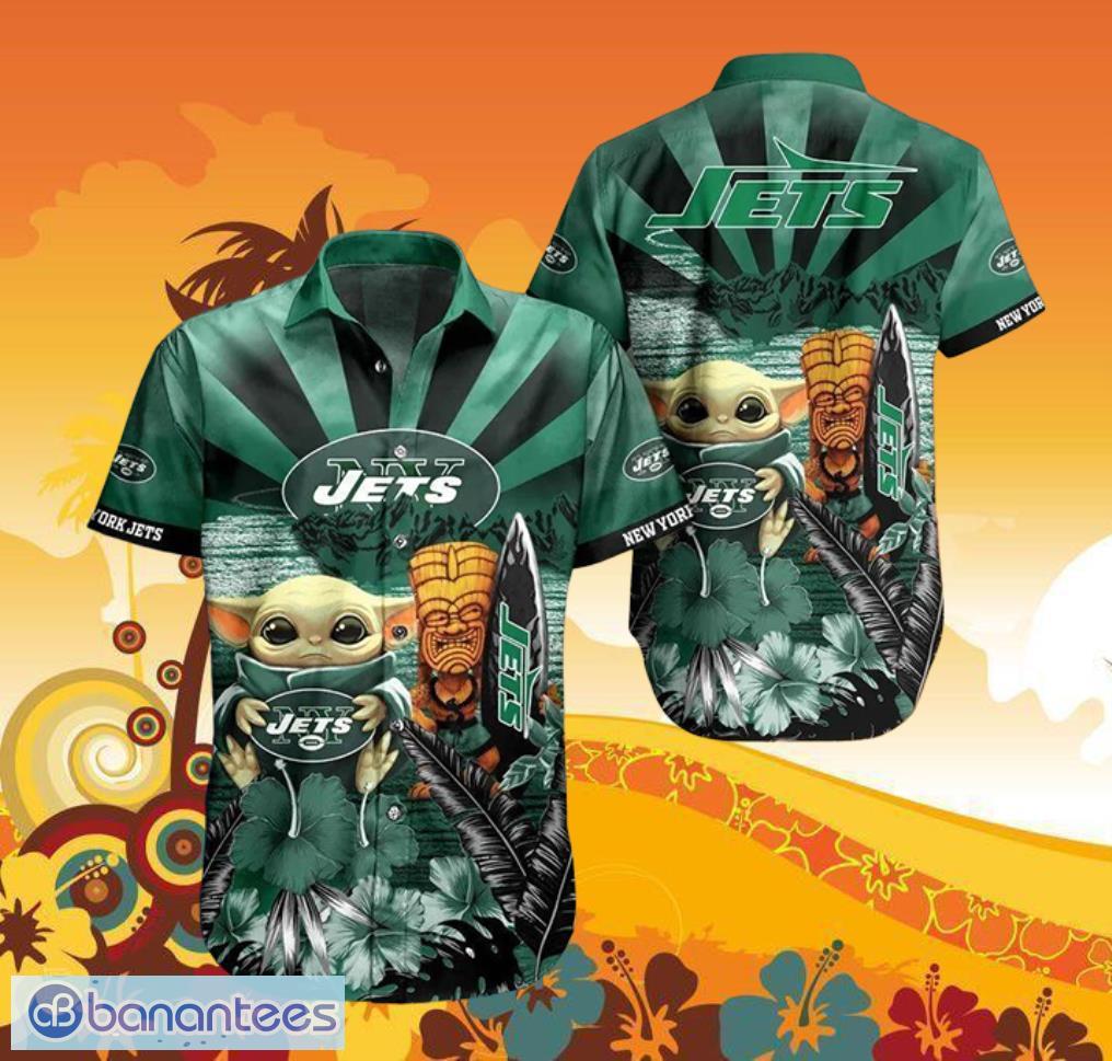 Jets Baby Yoda Star Wars Beach Summer Hawaiian Shirt Full Over Print Product Photo 1