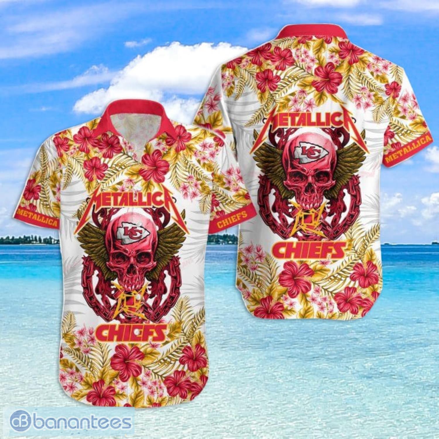 Chiefs Hawaiian Shirt Flamingo Logo Pattern Kansas City Chiefs