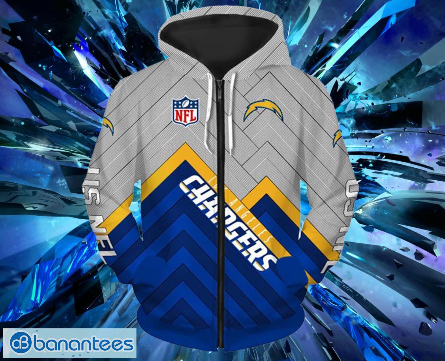 Los Angeles Chargers Zip Up Hoodies Full Over Print Product Photo 1