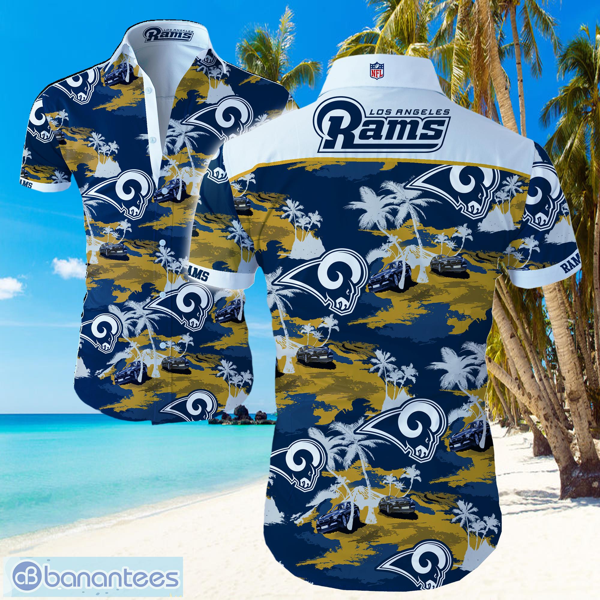 Los Angeles Rams Logo Hawaiian Summer Beach Shirt Full Print Product Photo 1