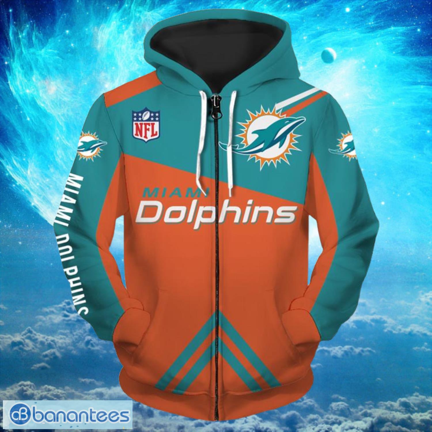 Miami Dolphins NFL Light Type Hoodies Print Full Product Photo 1
