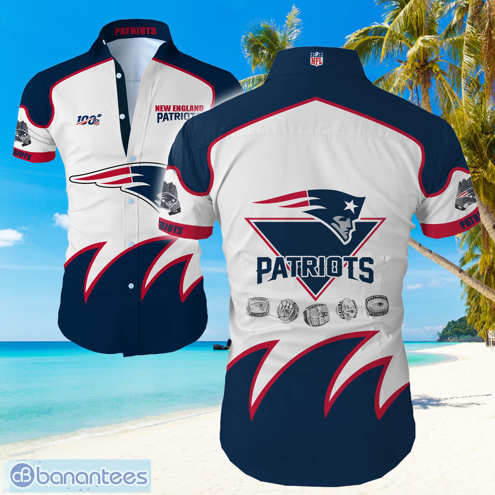 New England Patriots Bì Logo Hawaiian Summer Beach Shirt Full Print Product Photo 1