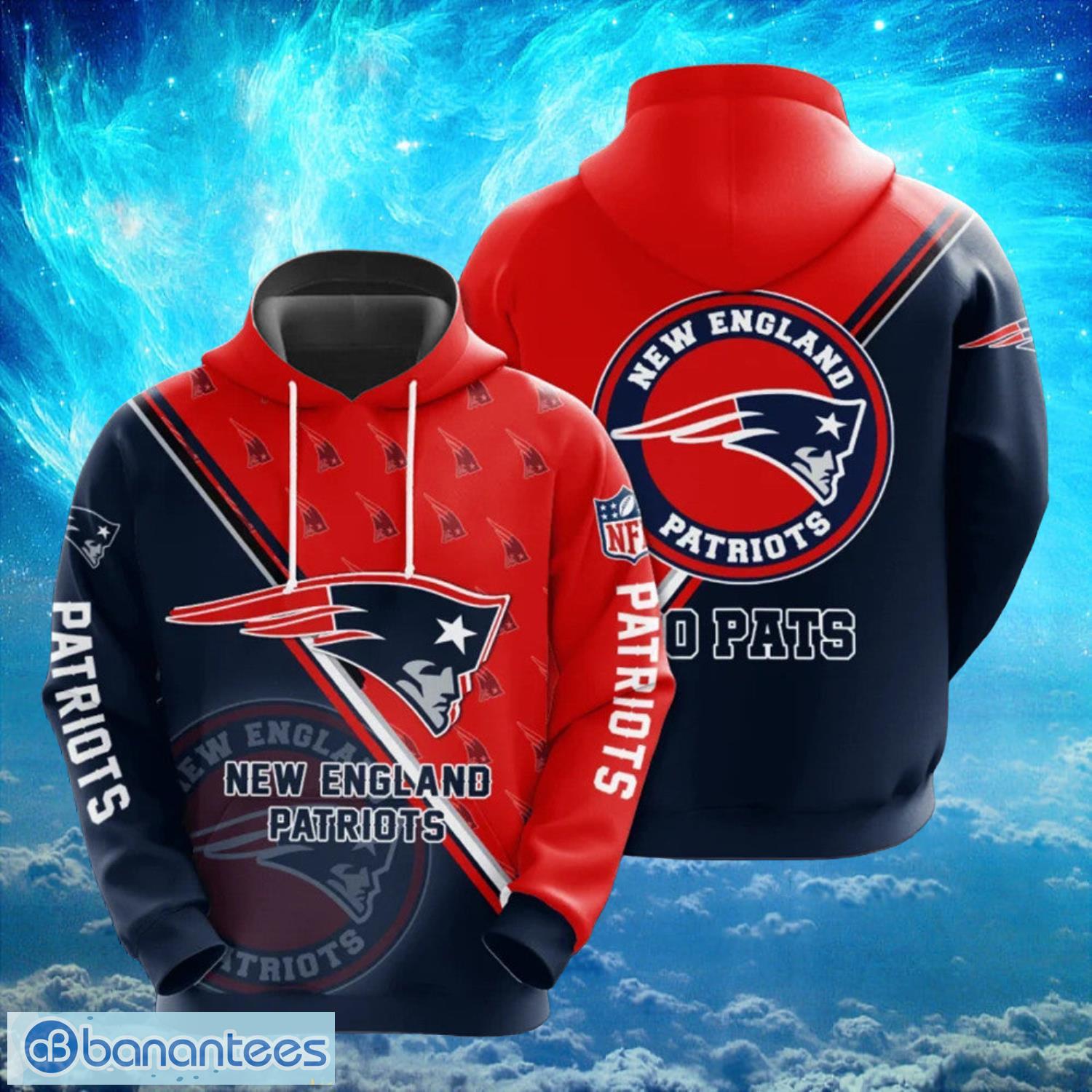 New England Patriots Big Seal Motifs Hoodies Print Full Product Photo 1