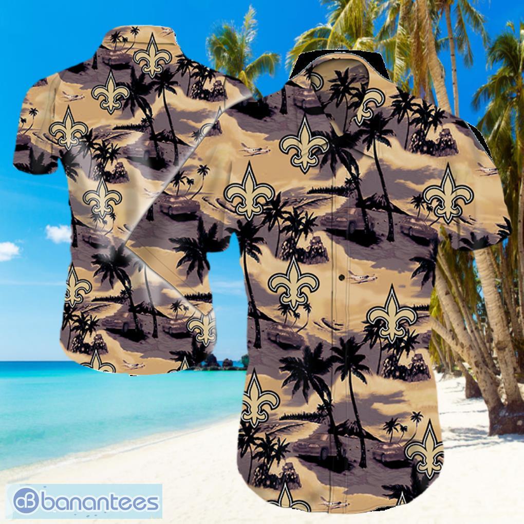 New Orleans Saints Logo Hawaiian Summer Beach Shirt Full Print Product Photo 1