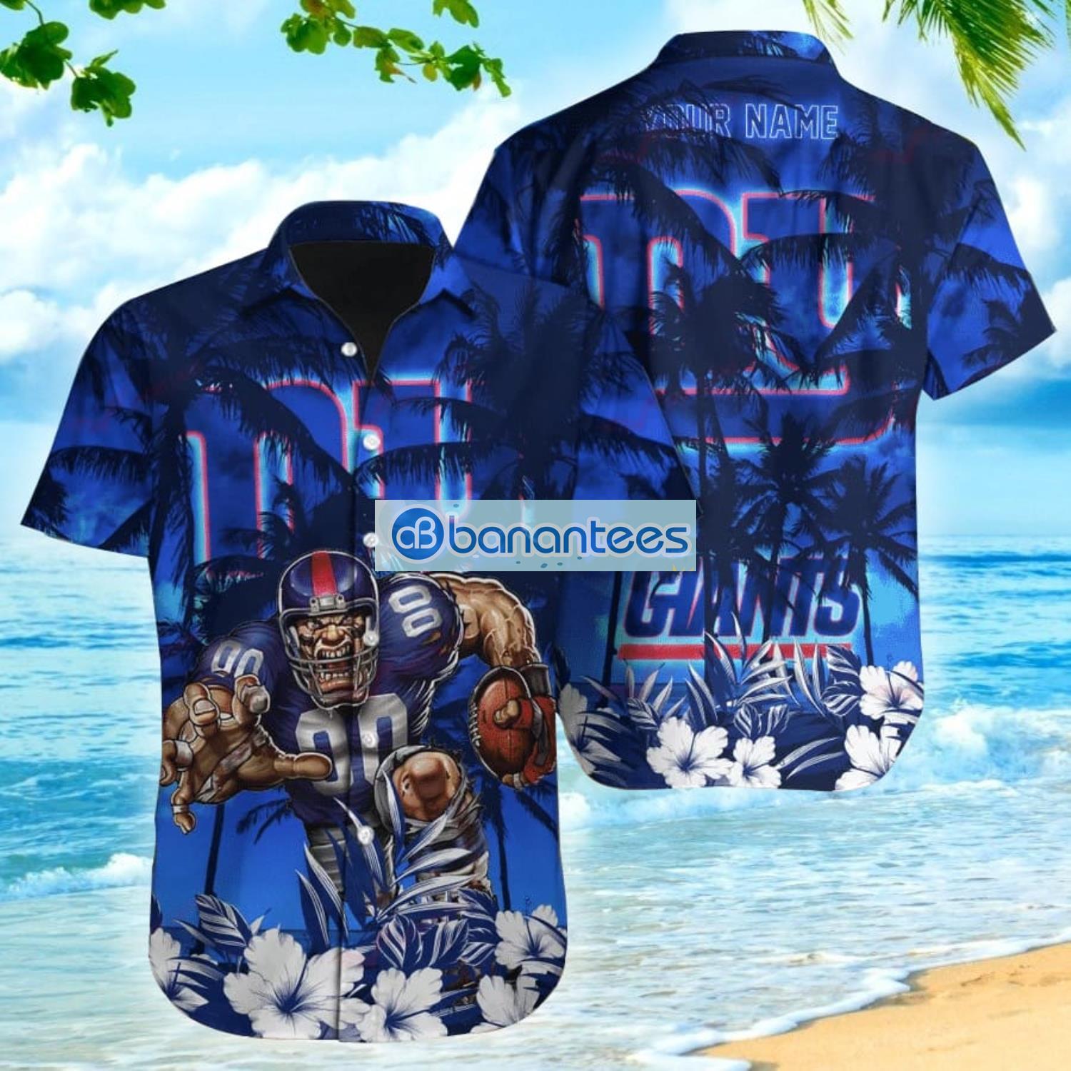 New York Giants Hawaiian Shirts - Trendy Aloha