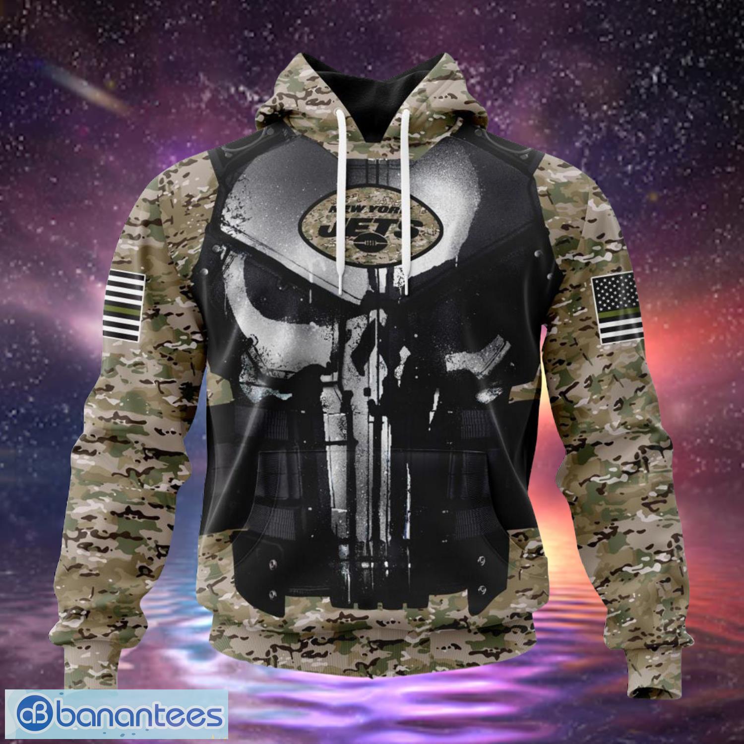 New York Jets Custom Name & Number Camo Hoodies Full Over Print Product Photo 2