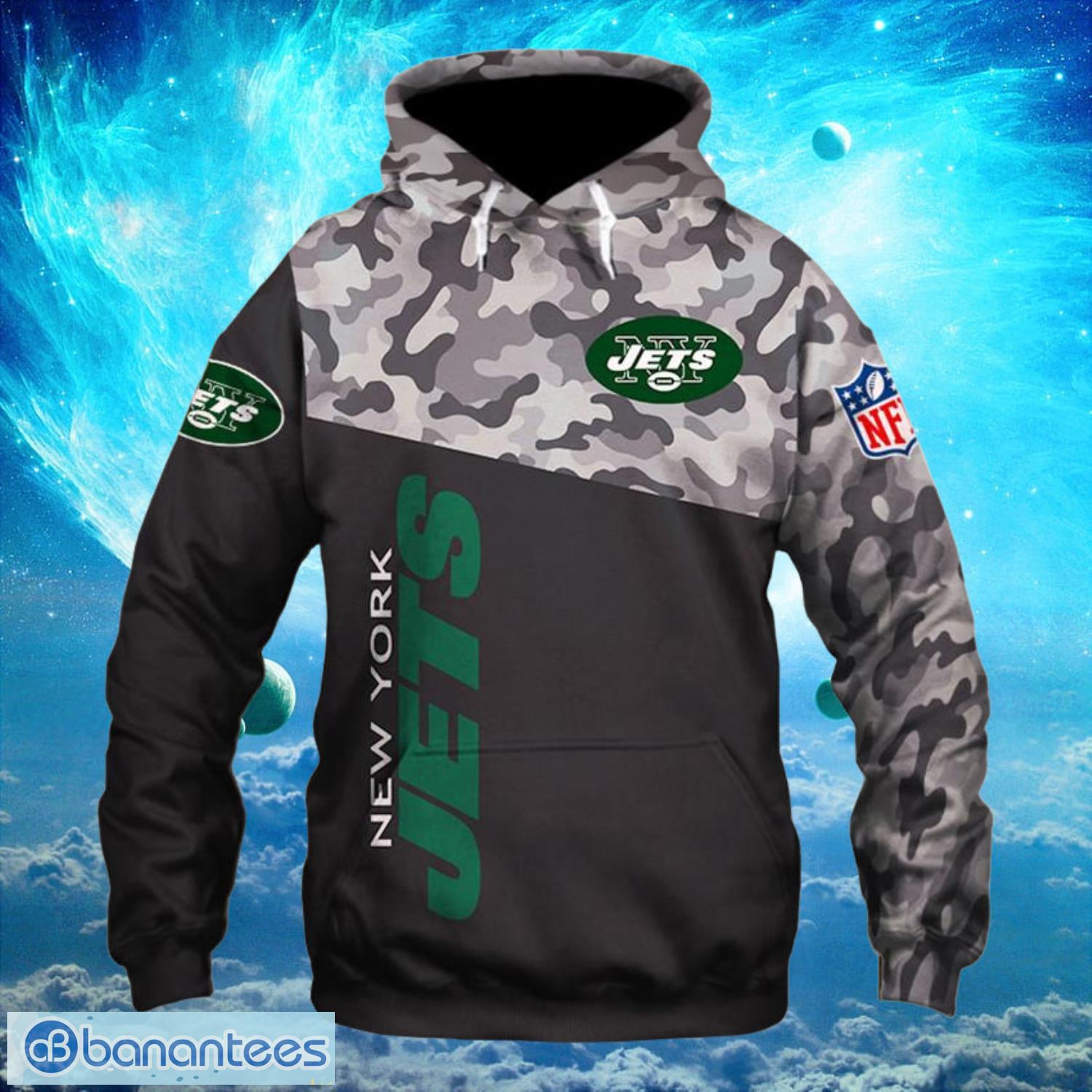 New York Jets Logo Zip Up Dark Hoodies Full Over Print Product Photo 2