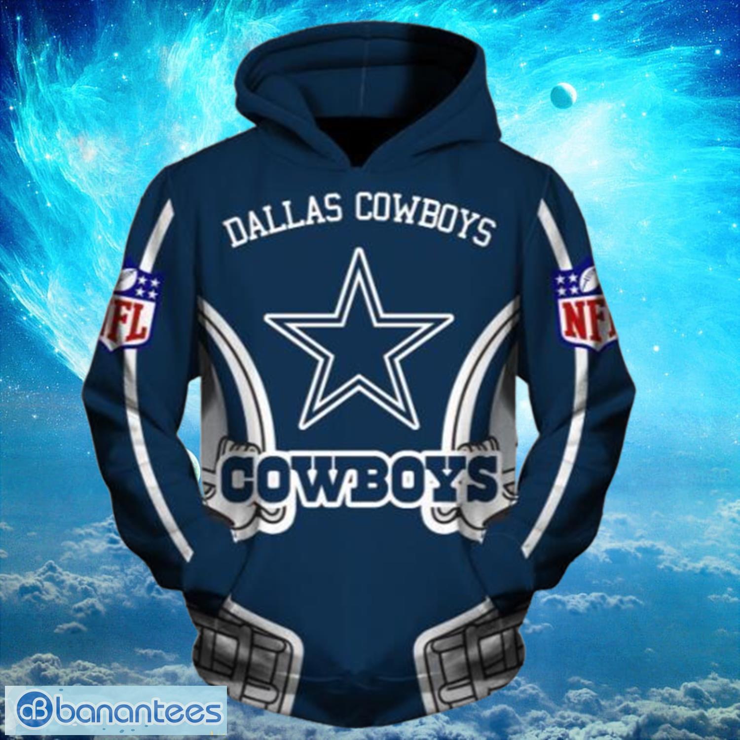 NFL Dallas Cowboys Big Logo Backside Hoodies Print Full Product Photo 2