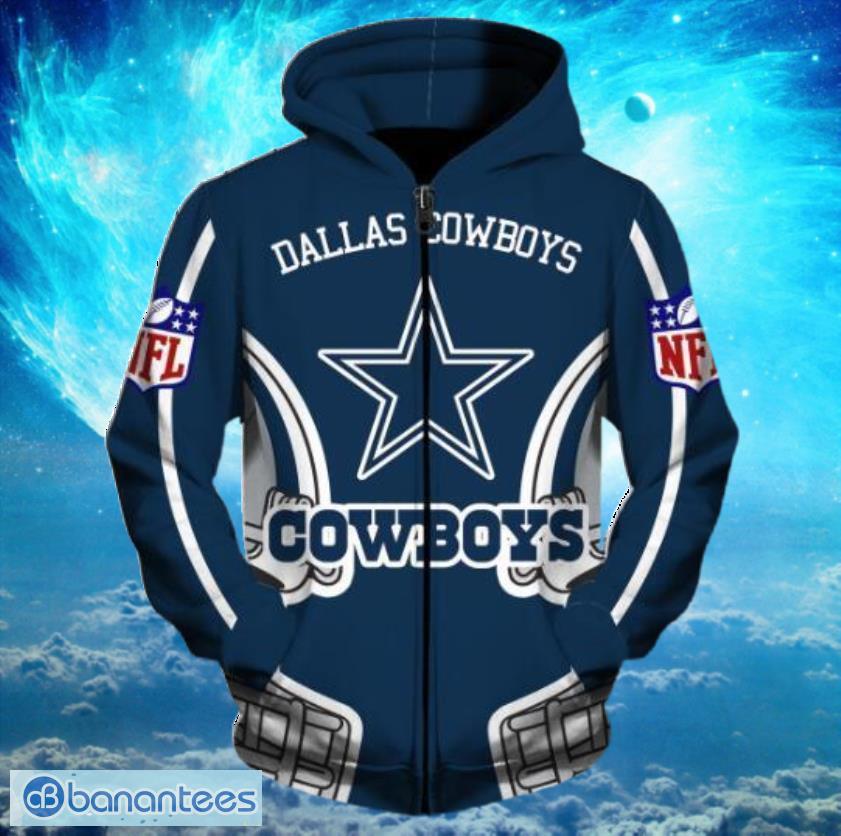 NFL Dallas Cowboys Big Logo Backside Hoodies Print Full Product Photo 1