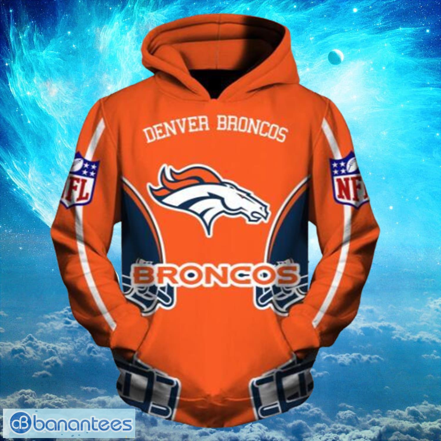 NFL Football Denver Broncos Custom With Zipper Jacket Pullover Hoodies Print Full Product Photo 2