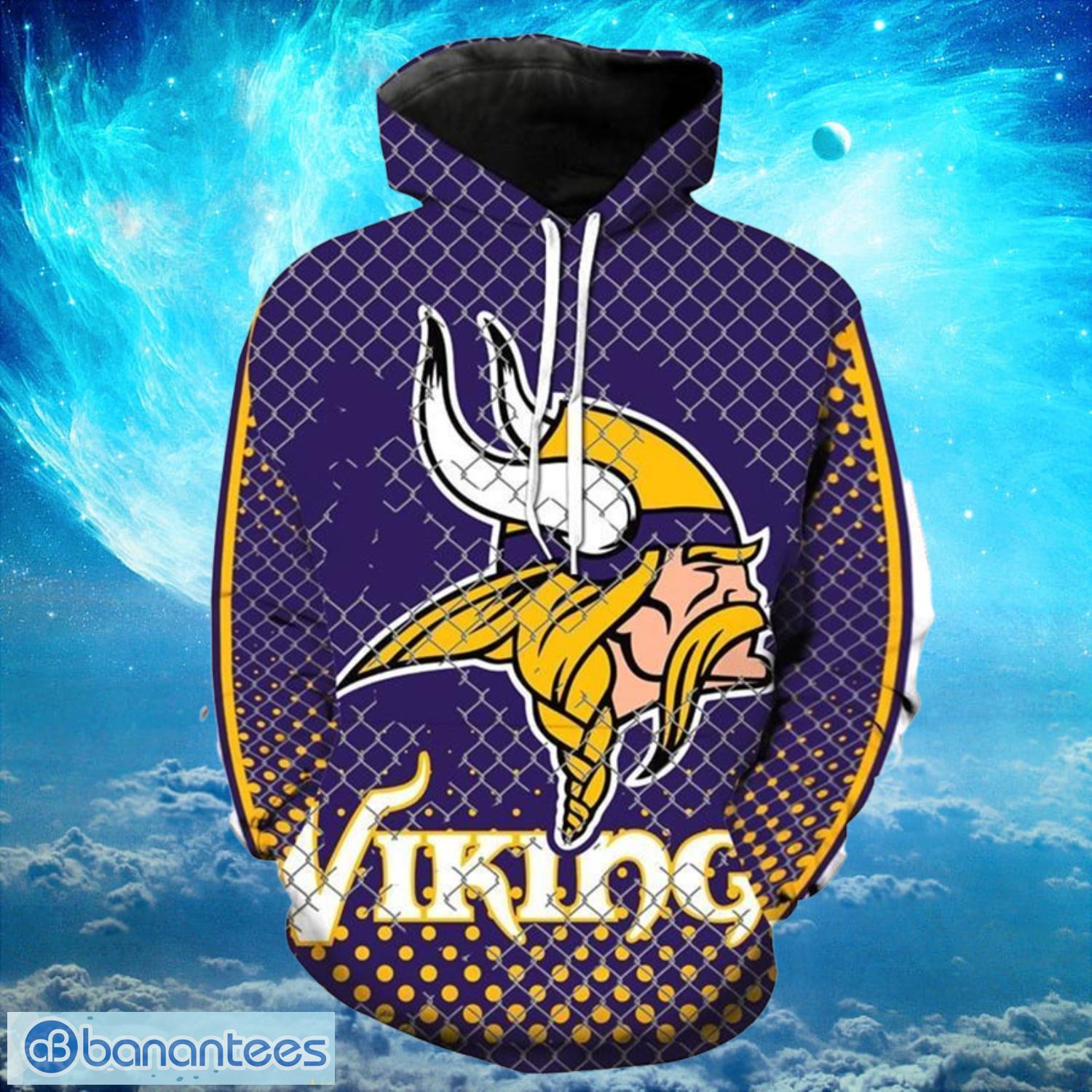 NFL Football Minnesota Vikings Big Logo Hoodies Print Full Product Photo 1