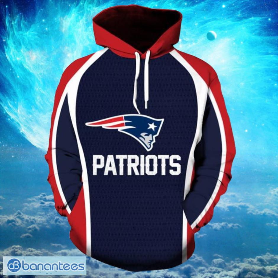 NFL Football New England Patriots Big Logo Custom With Hoodies Print Full Product Photo 1