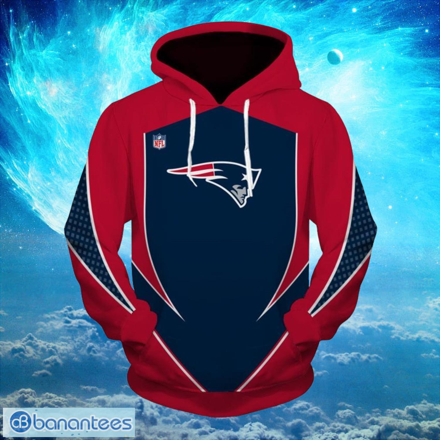 NFL Football New England Patriots Logo Simple Hoodies Full Over Print Product Photo 1