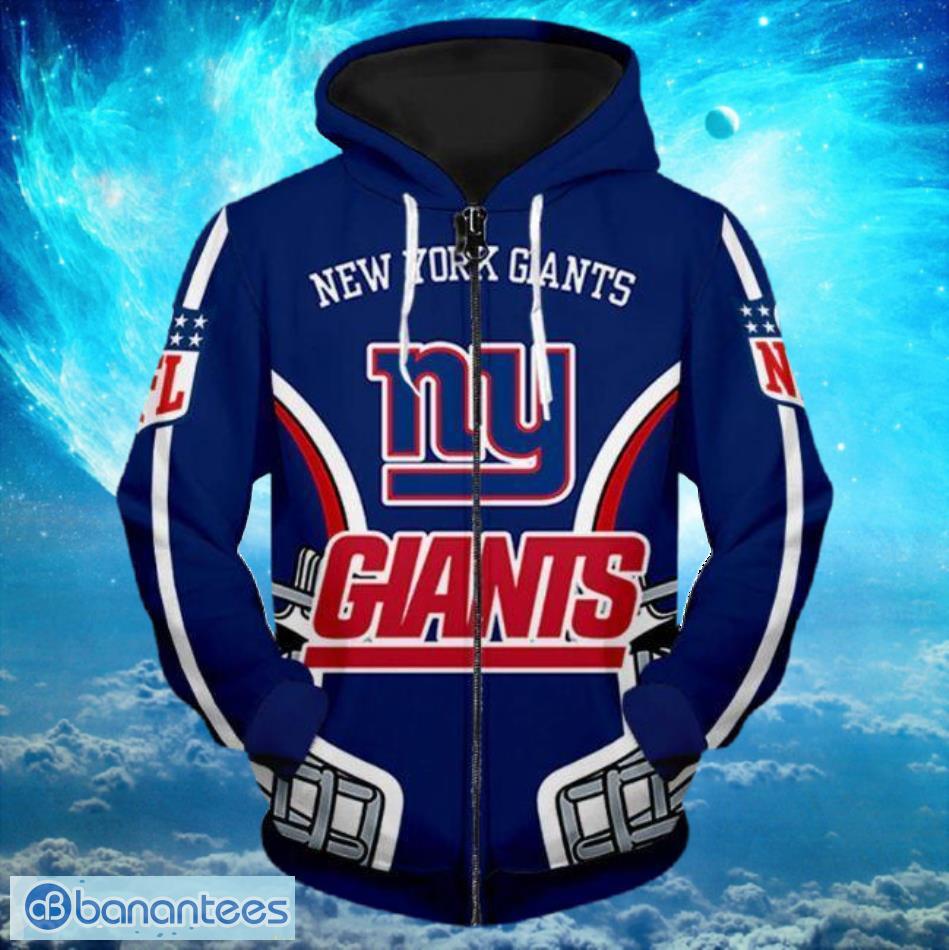 NFL Football New York Giants Custom With Zipper Jacket Pullover Hoodies Print Full Product Photo 2