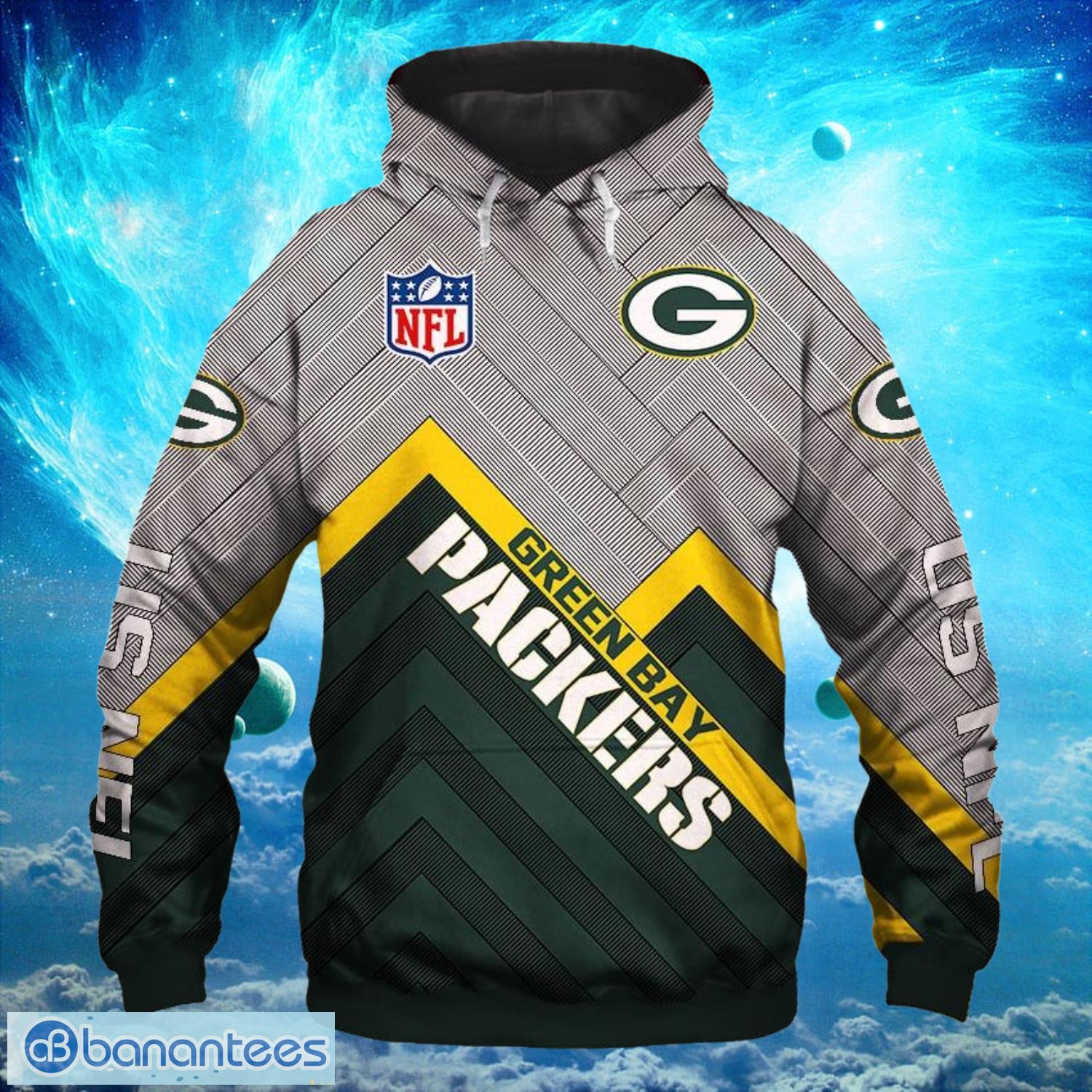 NFL Green Bay Packers Logo Hoodies Full Over Print Product Photo 2