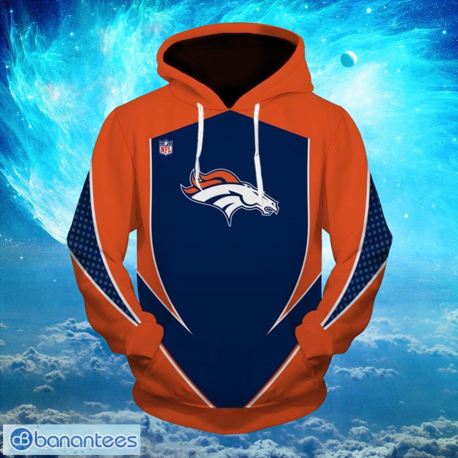 NFL Hoodies 3D Denver Broncos Logo Simple Hoodies Full Over Print Product Photo 1