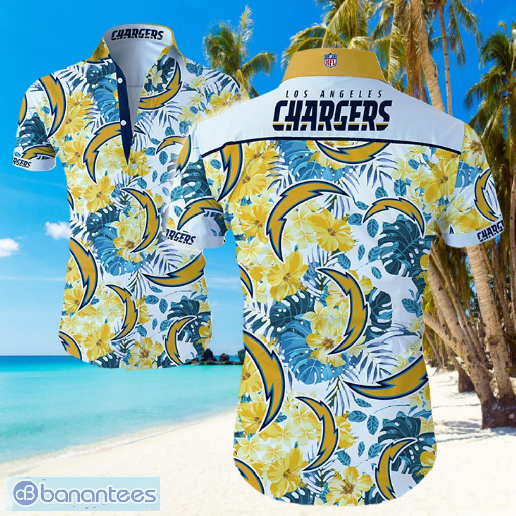 NFl Los Angeles Chargers Logo Light Shirt Hawaiian Summer Beach Shirt Full Print Product Photo 1