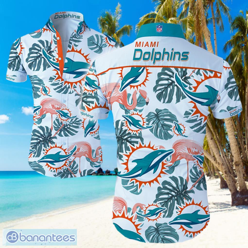 NFL Miami Dolphins Logo Hawaiian Summer Beach Shirt Full Print Product Photo 1