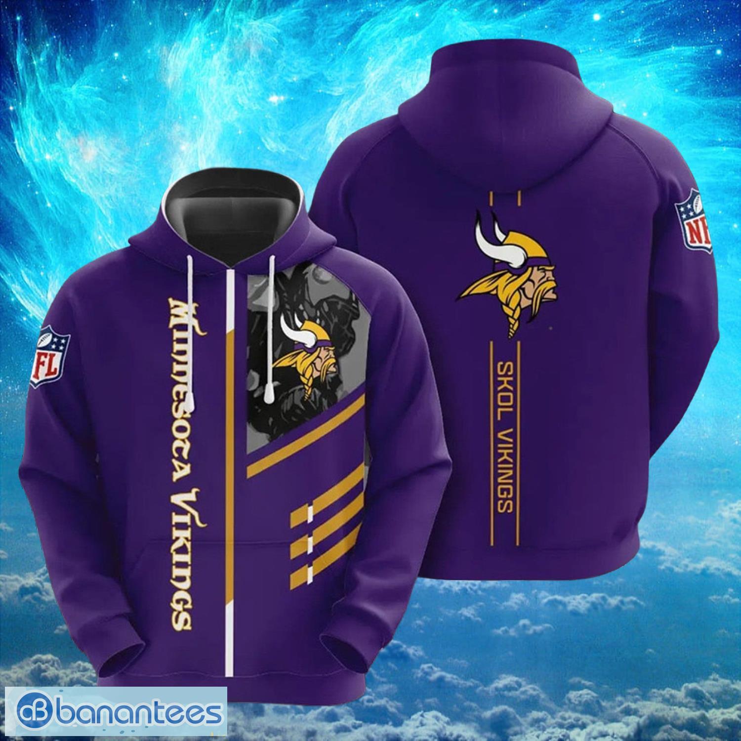 NFL Minnesota Vikings Skol Vikings Purple Hoodies Print Full Product Photo 1